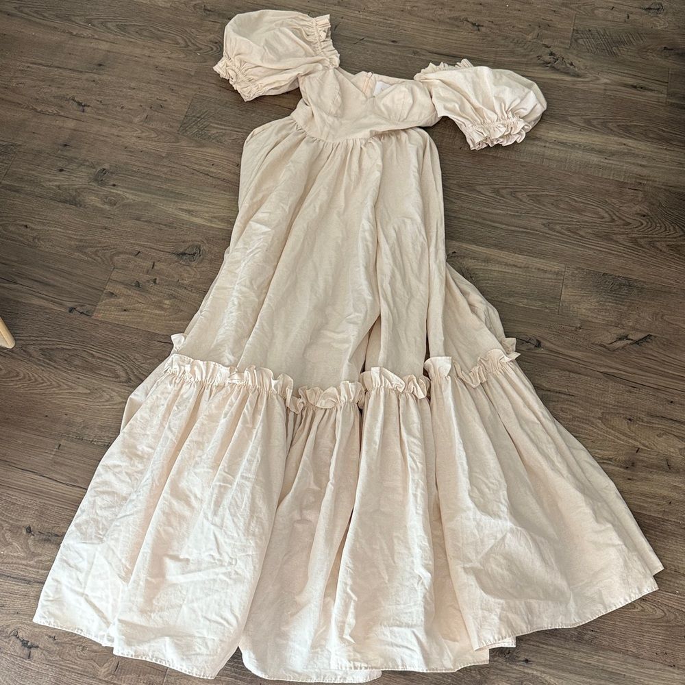 Selkie Blush Pink Puff-Sleeve Maxi Dress - Picture 5 of 8